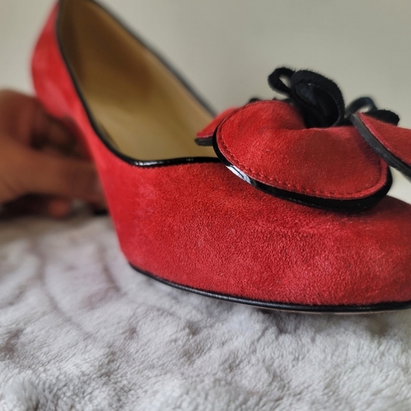 Kate Spade New York Montana heels Women's Sz 6 Suede Leather Made In ltaly - Picture 11 of 16